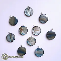 آویز صدف اصل آبی