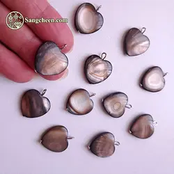 آویز صدف اصل قهوه ای