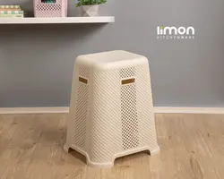 چهارپایه 50 سانتی طرح بافت کرم