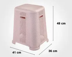 چهارپایه 50 سانتی طرح بافت کرم