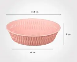 سبد نان و سبزی بیضی طرح بامبو کرپ