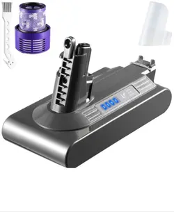 باطری جارو شارژی دایسون انگلستان 6000mA سری v10 همراه با یک عدد فیلتر جاروبرند Flylinktech