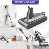 باطری جارو شارژی دایسون انگلستان 6000mA سری v10 همراه با یک عدد فیلتر جاروبرند Flylinktech