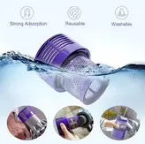 باطری جارو شارژی دایسون انگلستان 6000mA سری v10 همراه با یک عدد فیلتر جاروبرند Flylinktech