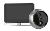 دوربین چشمی بیننده درب ویدیویی EZVIZ DP2C 1080p با صفحه نمایش رنگی 4.3 اینچی، زنگ داخلی، باتری قابل شارژ، مشاهده برنامه، صدای دو طرفه، تشخیص حرکت PIR، محفظه فلزی،Cloud/SD