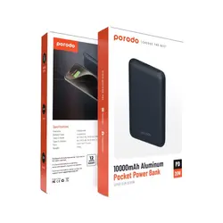 پاوربانک آلومینیومی پرودو 10000 میلی آمپر ساعت 20 وات PD
