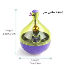 اسباب بازی گربه توپ تعادلی با مخزن تشویقی