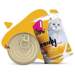 کنسرو گربه تقویت پوست و مو فیفورا مرغ (400 گرم)