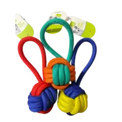 توپ کنفی رنگی همراه با حلقه مخصوص سگ