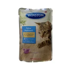 پوچ گربه وینستون جگر مرغ در سس