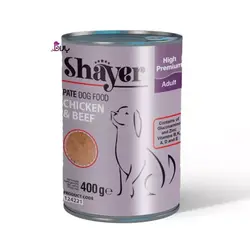کنسرو سگ شایر پاته مرغ و گوشت قرمز (400 گرم)