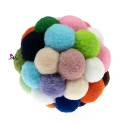 توپ بازی گربه پم پم رنگارنگ