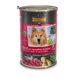 کنسرو سگ بلکاندو گوساله با سیب زمینی و لوبیا سبز (400 گرم)