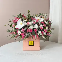 باکس گل دخترانه کد 71 - گل فروشی آنلاین فلاویتو