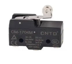 میکروسوئیچ  زبانه کوتاه قرقره دار مدل CM-1704  برند : CNTD