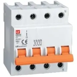 کلید مینیاتوری ال اس  MCB - سری BKN - چهار پل 6A - 6KA - منحنی C (موتوری)