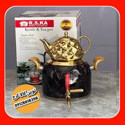 کتری قوری ۶ لیتری استیل طرح سنگ