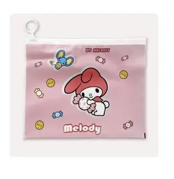 پوشه زیپ دار طرح ملودی صورتی