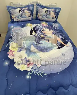 روتختی سه بعدی یکنفره دخترانه پری دریایی کد 0014