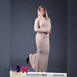 پیراهن ماکسی ام بی فیتنس MB Fitness مدل کلاهدار