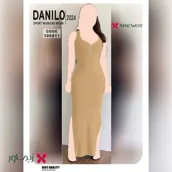 پیراهن بلند دانیلو Danilo مدل جلو زیپ دار کد 100611 