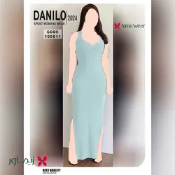 پیراهن بلند دانیلو Danilo مدل جلو زیپ دار کد 100611 