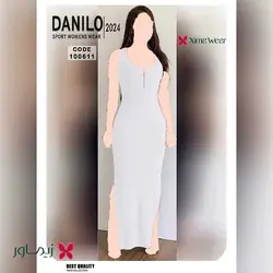 پیراهن بلند دانیلو Danilo مدل جلو زیپ دار کد 100611 