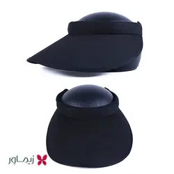 کلاه آفتابگیر نقاب طرح تلی مشکی - بسته 12 عددی