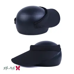 کلاه آفتابگیر نقاب طرح تلی مشکی - بسته 12 عددی