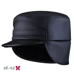 کلاه مردانه شکاری طرح چرم نقابدار  - بسته 12 عددی
