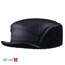 کلاه مردانه شکاری طرح چرم نقابدار  - بسته 12 عددی