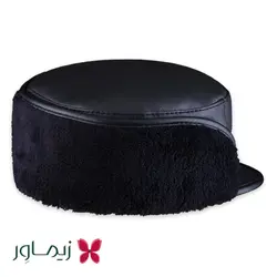 کلاه مردانه شکاری طرح چرم نقابدار  - بسته 12 عددی