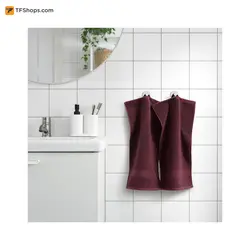 حوله دستی ایکیا مدل FREDRIKSJON سایز 50×30 سانتی متر قرمز تیره