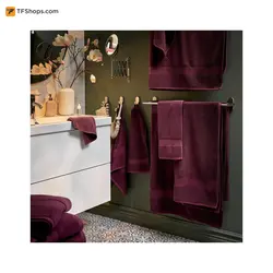 حوله دستی ایکیا مدل FREDRIKSJON سایز 50×30 سانتی متر قرمز تیره