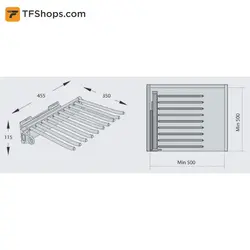 رک جای شلوار دیواری فرنچ استایل فانتونی مدل J921 نارنجی