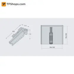 رک سقفی هنگر لباس فرنچ استایل فانتونی مدل J904 قرمز