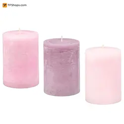 شمع معطر با رایحه شکوفه های بهاری ایکیا بسته 3 عددی مدل LUGGA