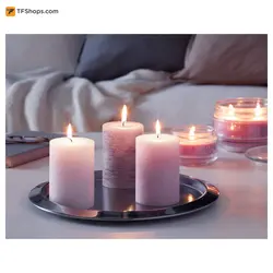 شمع معطر با رایحه شکوفه های بهاری ایکیا بسته 3 عددی مدل LUGGA