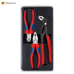 مجموعه 3 عددی انبردست، سیم چین و انبر کلاغی کنیپکس مدل 002009V01