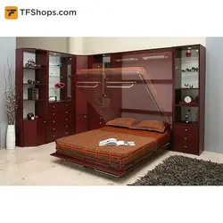مجموعه جک و فریم تخت خواب تاشو عمودی اچ تی ام سایز 200×140