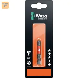 سرپیچگوشتی چهارسو ایمپکتور نوک الماسه ورا مدل 05073956001 سایز PH2×50