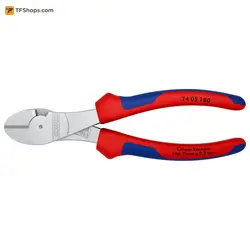 انبر سیم چین با قدرت اهرم بالا کنیپکس مدل 7405180 سایز 180 میلی متر