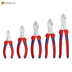 انبر سیم چین با قدرت اهرم بالا کنیپکس مدل 7405180 سایز 180 میلی متر
