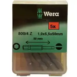 بسته 5عددی سرپیچگوشتی دوسو ورا مدل 05300055001 سایز 50×4.0×0.5