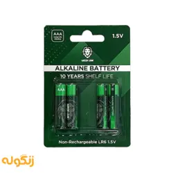 باتری نیم قلمی گرین لاین مدل GNAKBAAA بسته چهار عددی - زنگوله