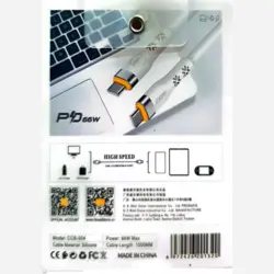 کابل سوپر فست شارژ تایپ سی PD 66w مودم کت مدل CCB-004