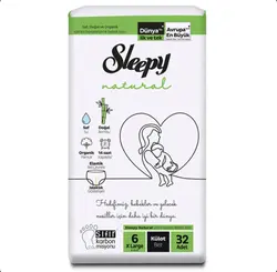 پوشک بچه شورتی اسلیپی سایز 6 بسته 32 عدد sleepy
