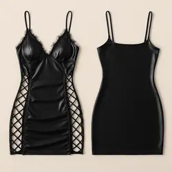 لباس خواب طرح چرم بندی زنانه Lovin 4117 سایز XL و L خاص و تک