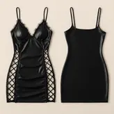 لباس خواب طرح چرم بندی زنانه Lovin 4117 سایز XL و L خاص و تک