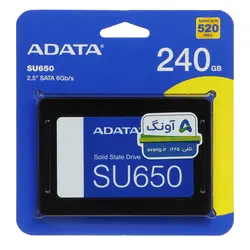 هارد اینترنال ADATA SSD مدل SU650 ظرفیت 240GB - مشکی (گارانتی 3 ساله شرکت آونگ) | مگابایت